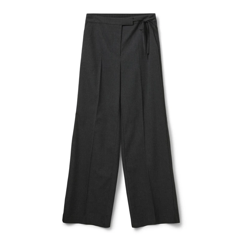 Sofie Schnoor Women's Dark/Grey Wide Leg Trousers