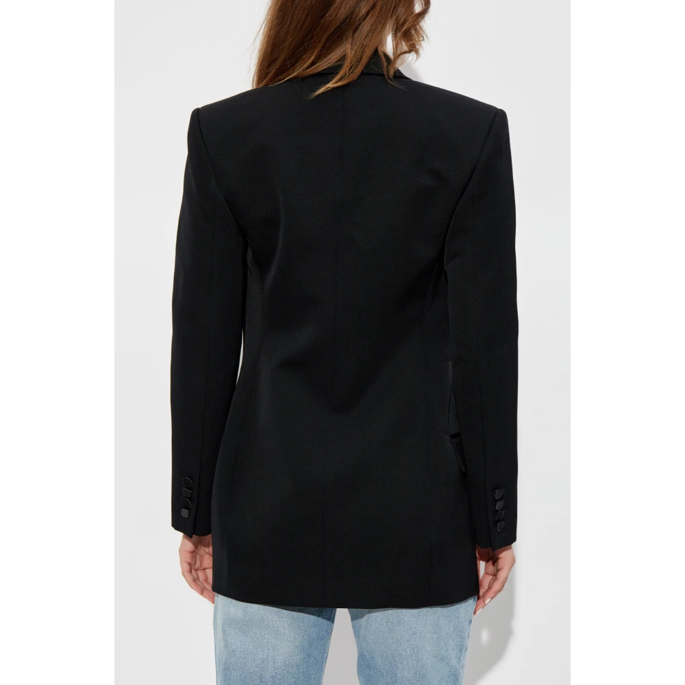 Saint Laurent Double-breasted blazer Black Dames