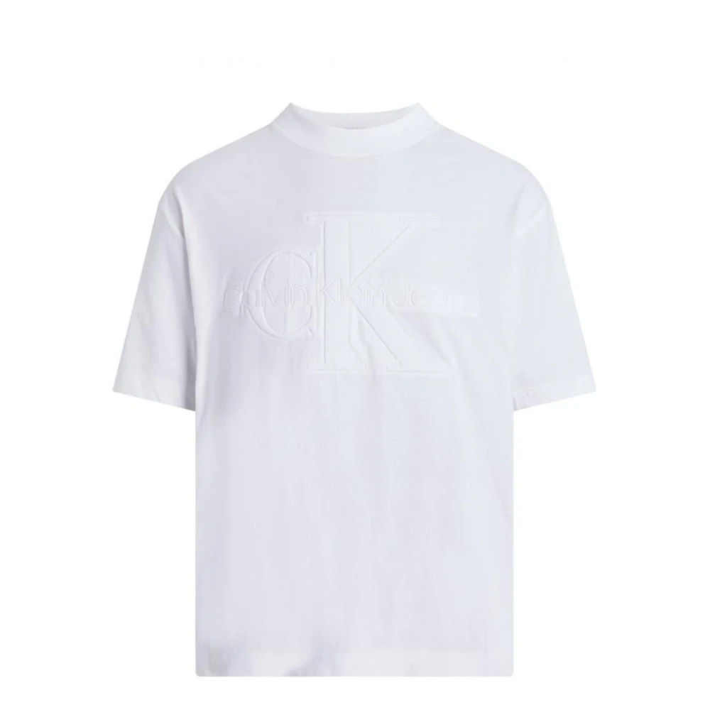 Calvin Klein Jeans Premium Monologo T-Shirt Vår/Sommar Kollektion White, Herr