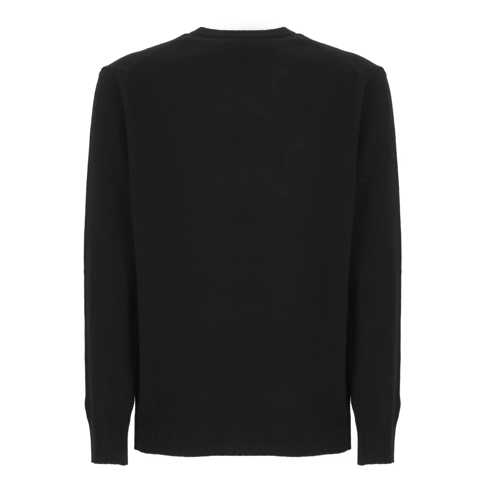Saint Barth Zwarte Crew Neck Sweater met Borduurwerk Black Heren