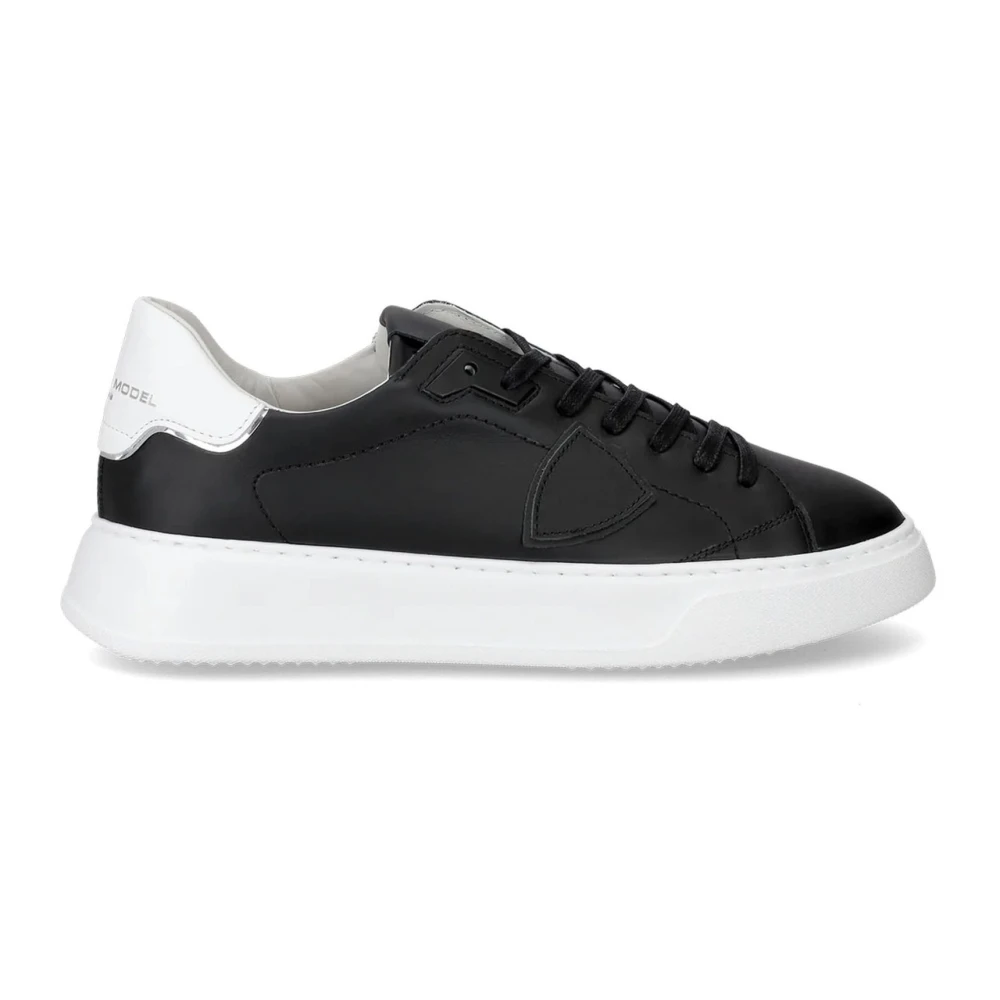 Philippe Model Kalfsleren Sneakers Heren Schoenen Zwart