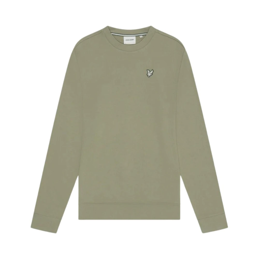 Lyle & Scott Mid Layers Diagonal Weave French Terry Crewneck Gray Heren