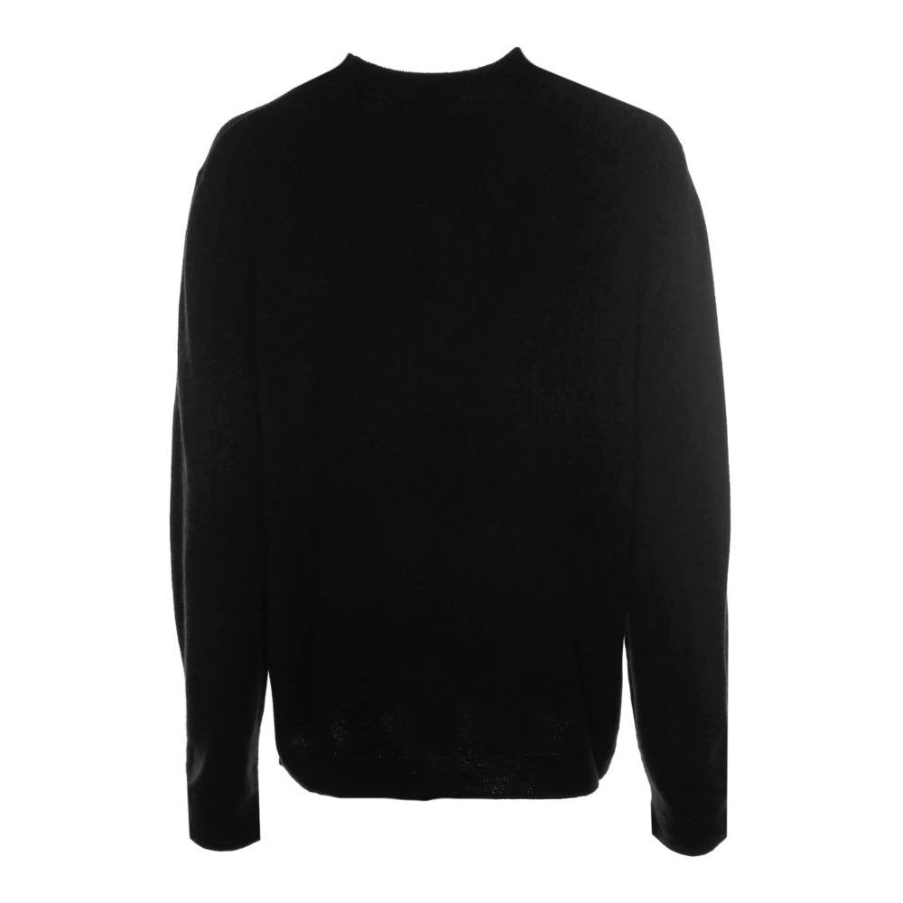 Diesel Gebreide trui met Oval D-logo Black Heren