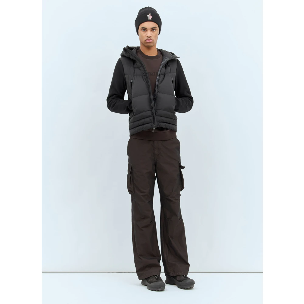 Moncler Gewatteerde Rits Hoodie Jas Black Heren