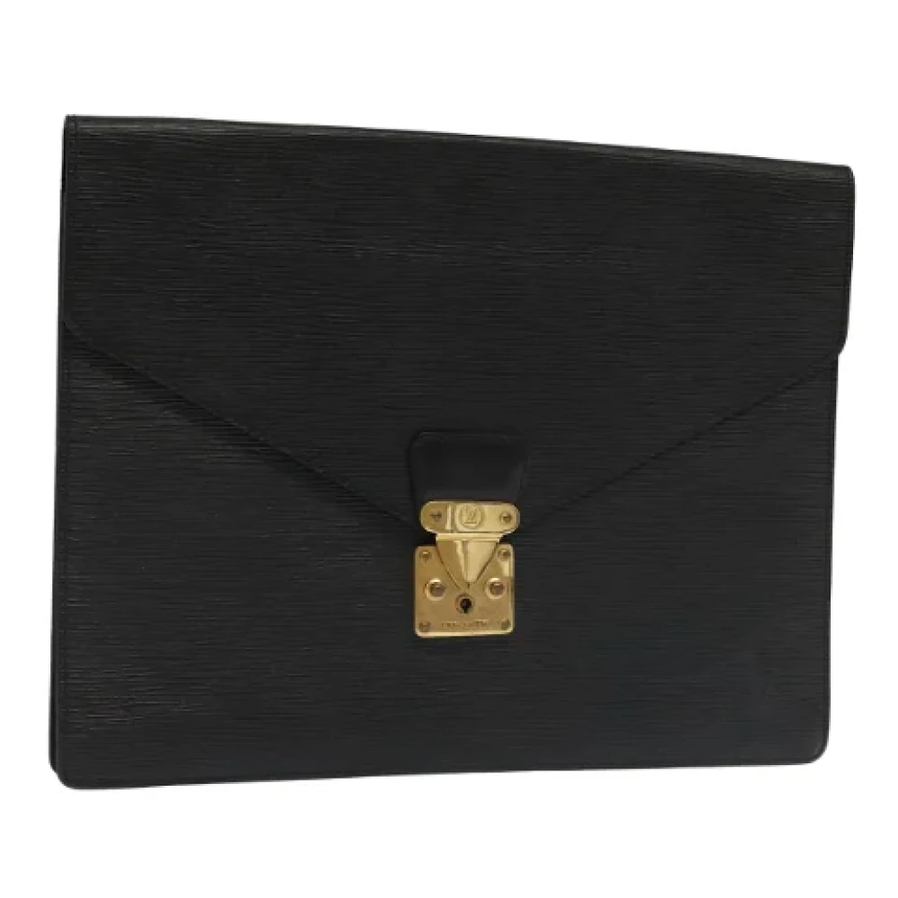 Louis Vuitton Vintage Pre-owned Leather briefcases Black Dames