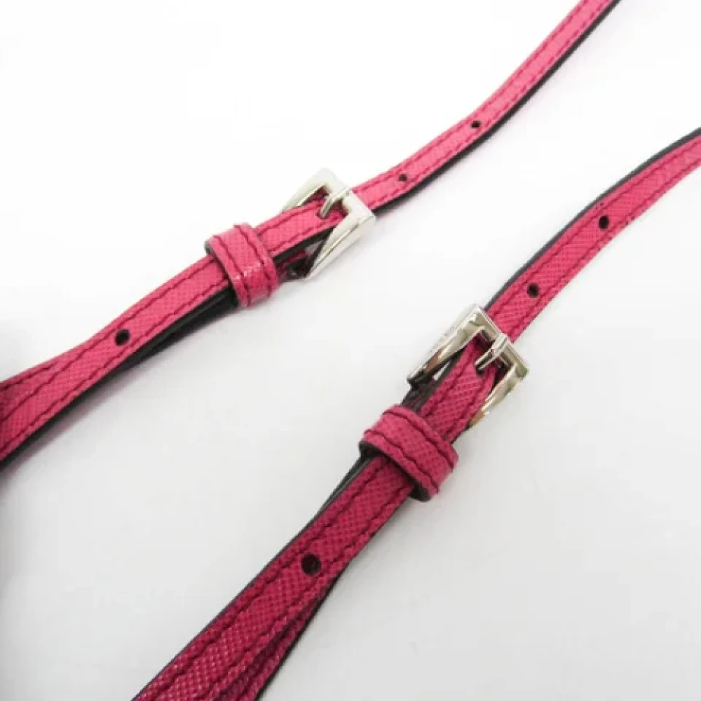 Prada Vintage Pre-owned Leather shoulder-bags Pink Dames