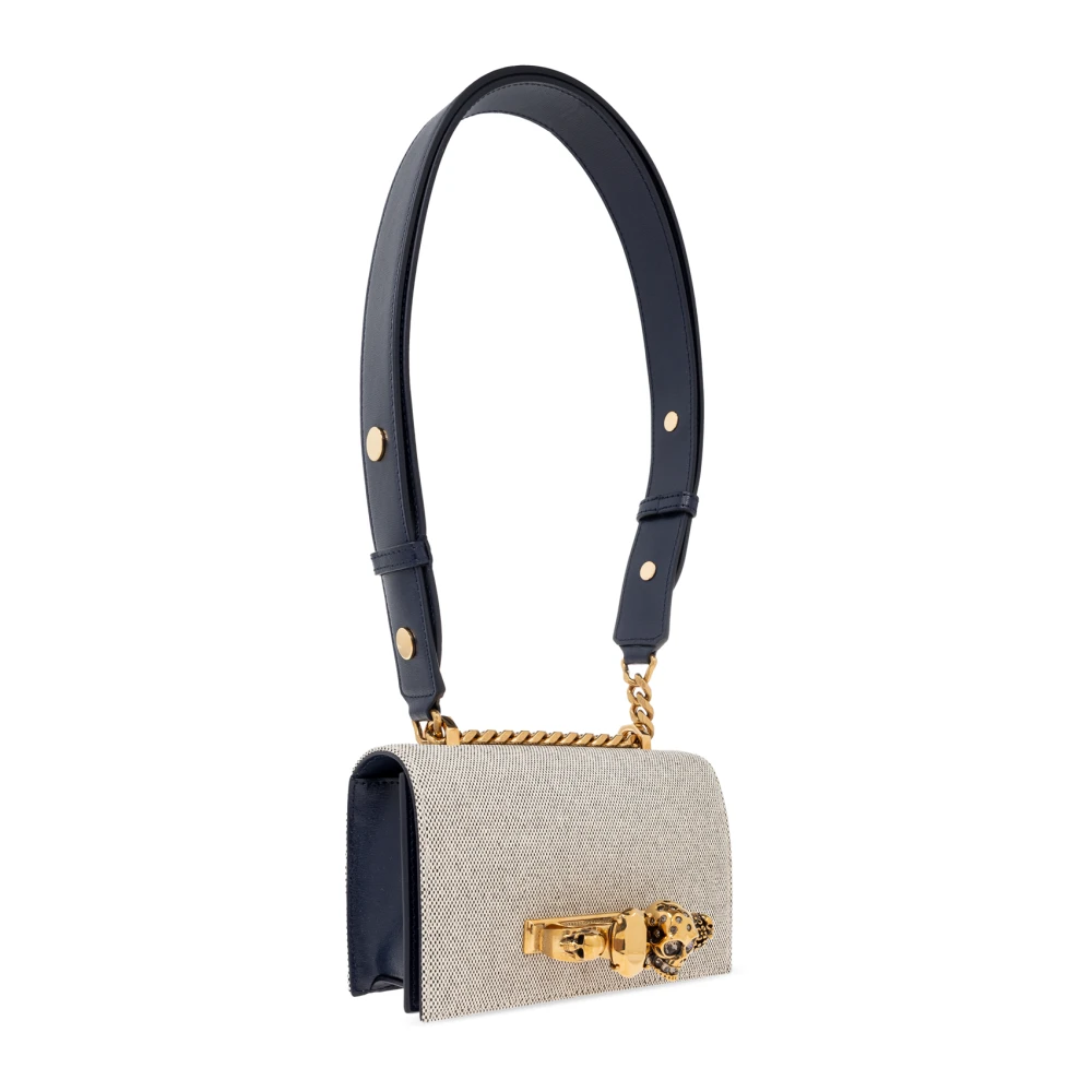 alexander mcqueen De Juweel Mini Schoudertas Beige Dames