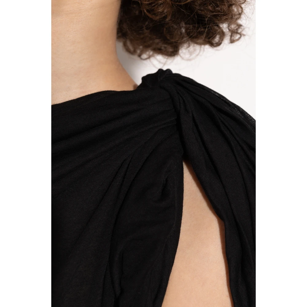 Rick Owens Top Twist Black Dames