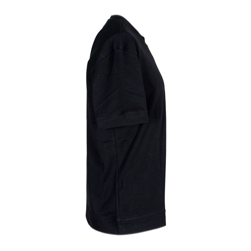 Paolo Pecora Klassiek heren T-shirt met centrale achternaad Black Heren