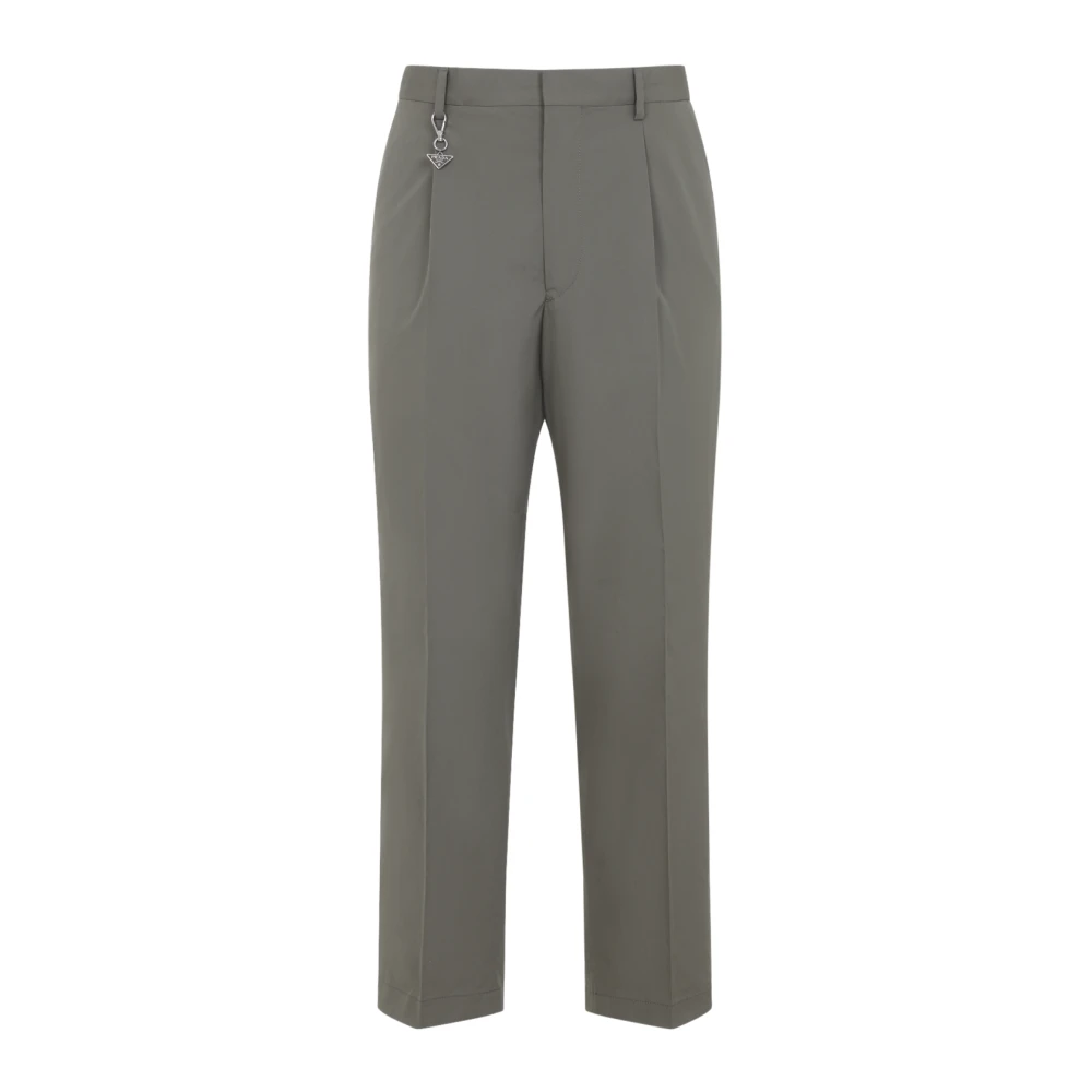 Prada Men's Green Cotton Trousers - Slim-Fit Trousers - Xl - Trousers