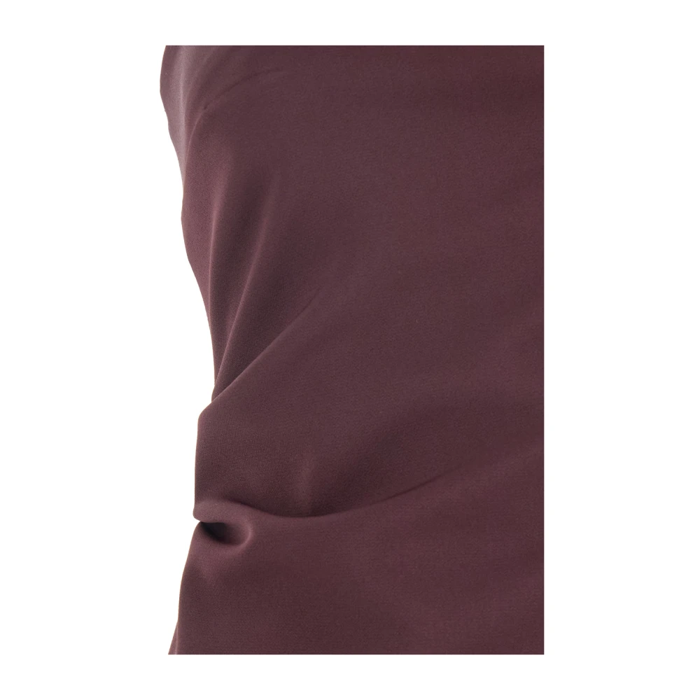 Plain Units Bordeaux Bustier Tech Fabric Jurk Red Dames