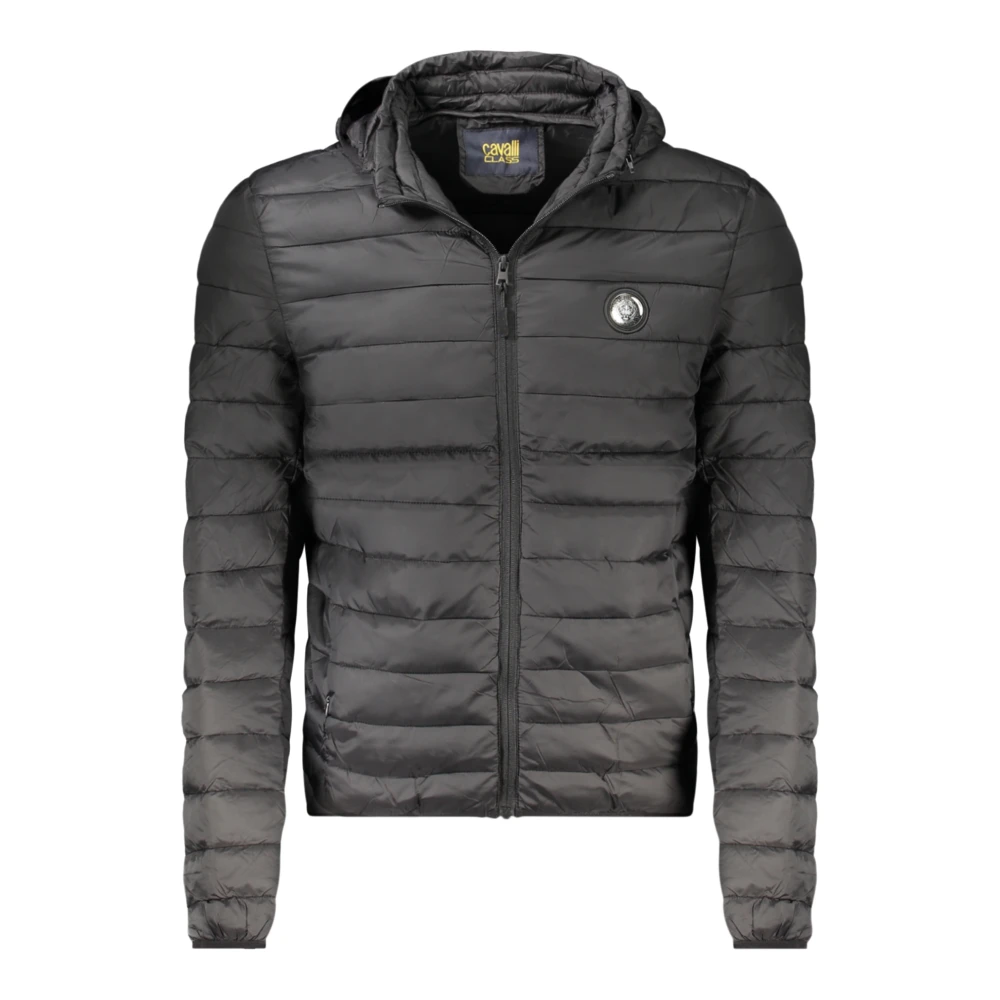 Cavalli Class Men's Black Long-Sleeved Jacket With Hood - Winter Jackets - L - Jackets