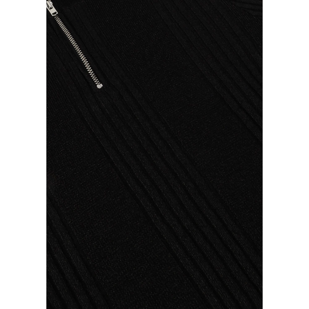 Modström Zip T-neck Top Black Dames