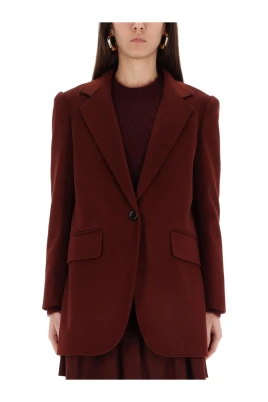 Elegant Ullblandning Enkelknäppt Kappa