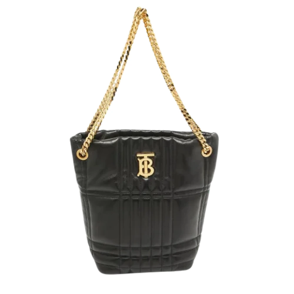 Burberry Vintage Pre-owned Leather totes Black Dames