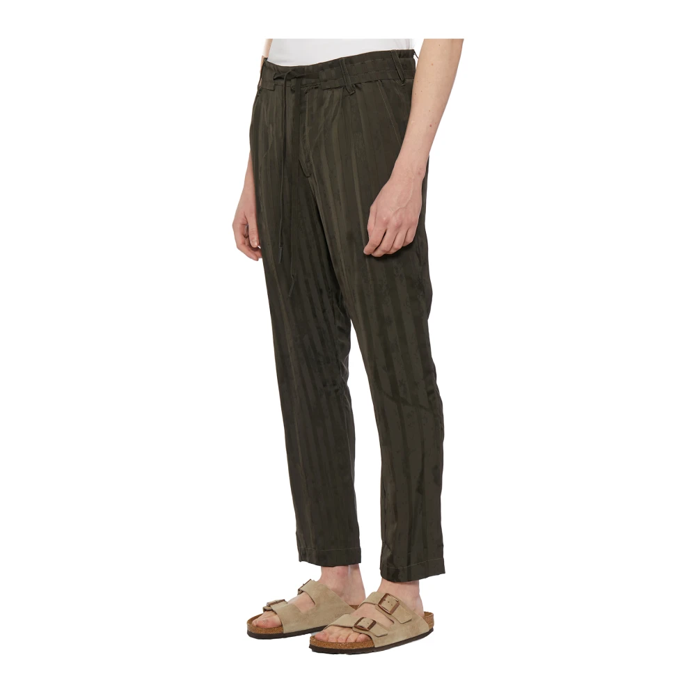Andrea Ya aqov Cropped Viscose Broek Green Dames