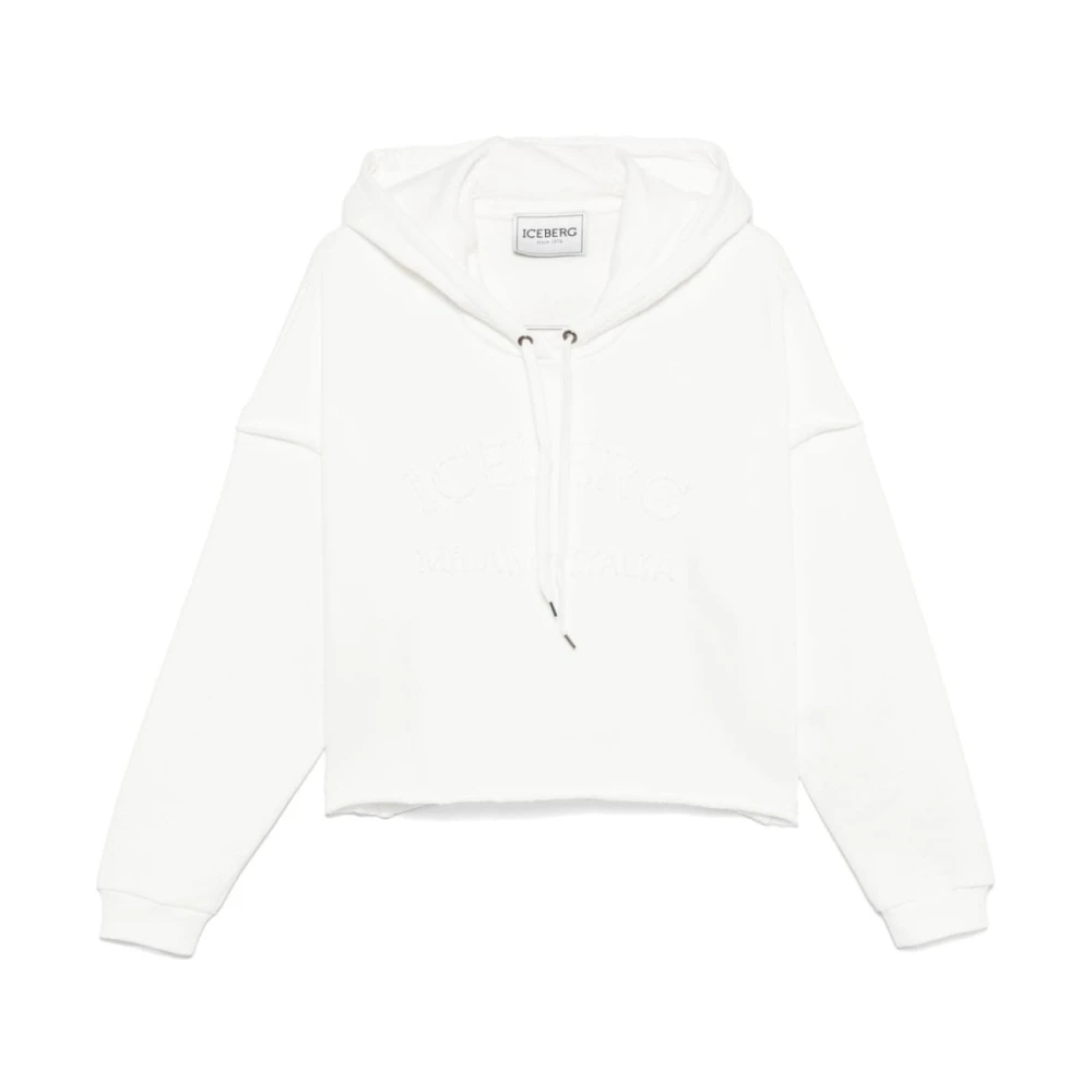 Iceberg Witte sweater met capuchon White Dames