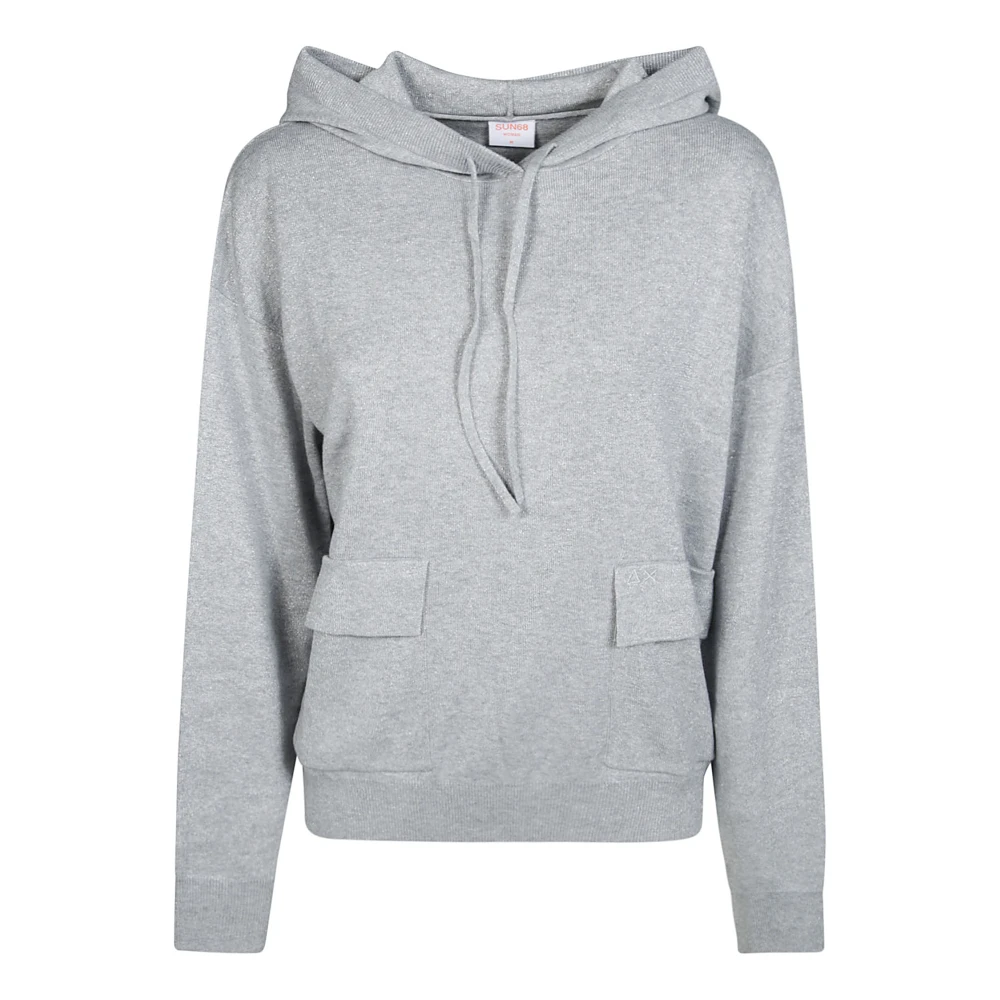 Sun68 Lurex hoodie voor een stijlvolle look Gray Dames