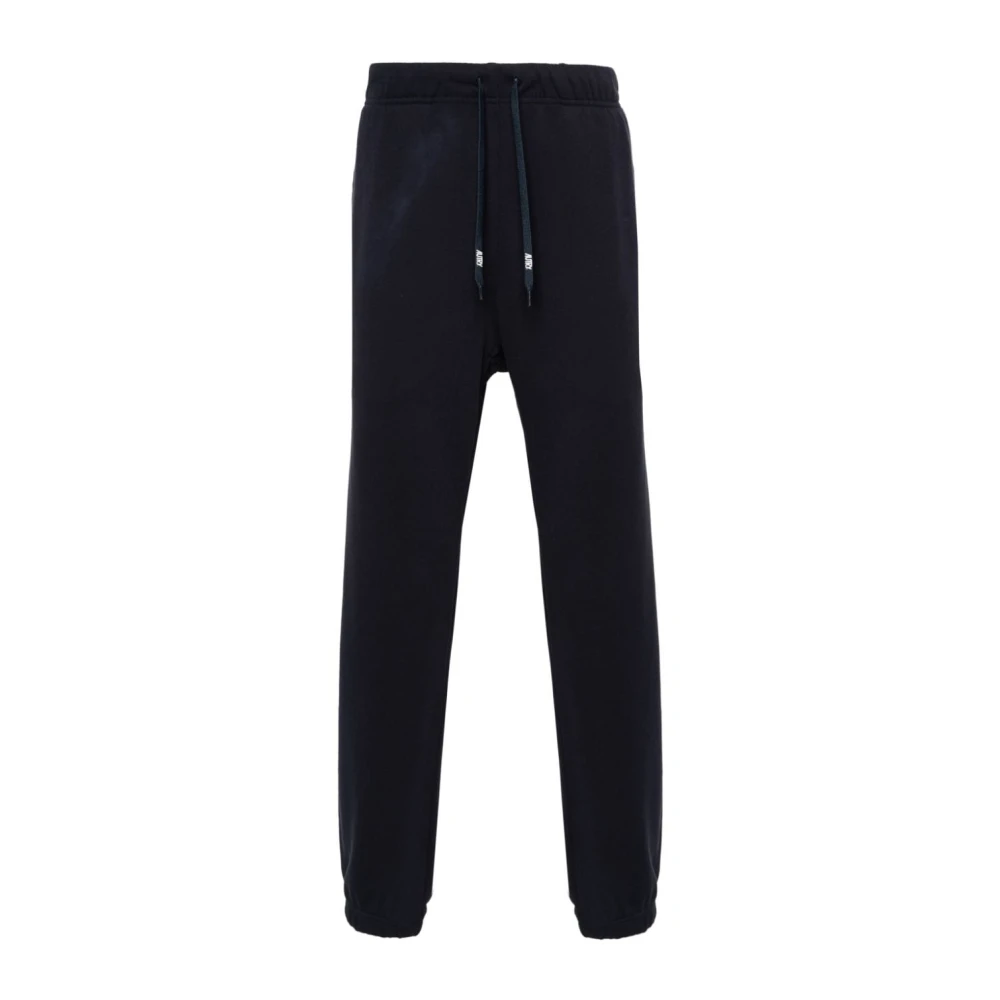 Autry Men's Blue Sweatpants, Xl, Jersey Trousers With Elasticated Waistband