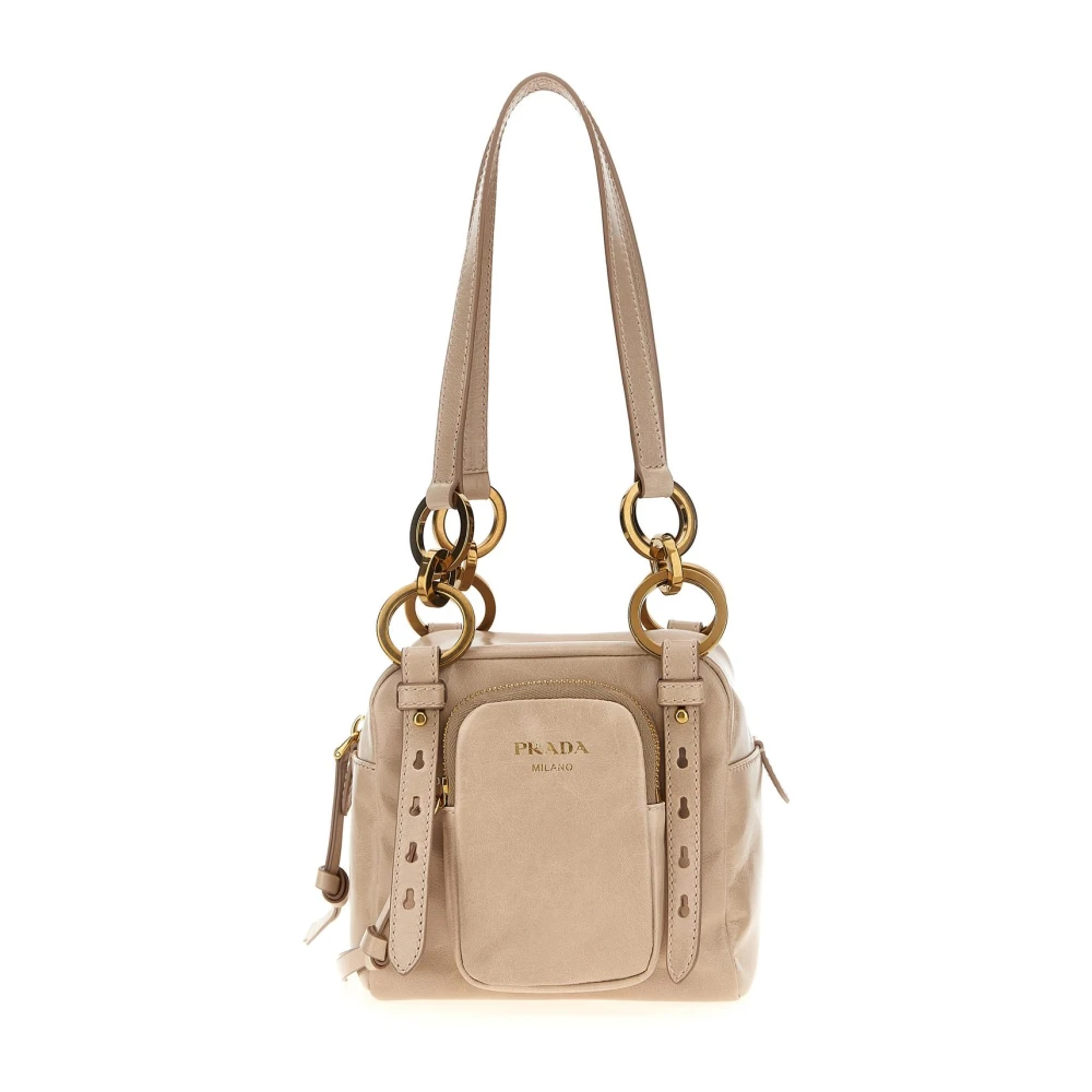 Prada , Shoulder Bags, Female, Beige, One Size, Shoulder Bag - Image 3
