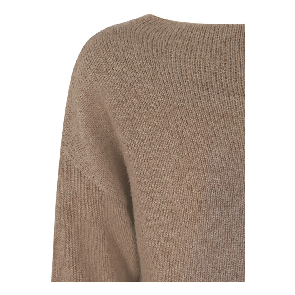 Cortana Nima alpaca kasjmier en nerts zijde oversized trui Brown Dames