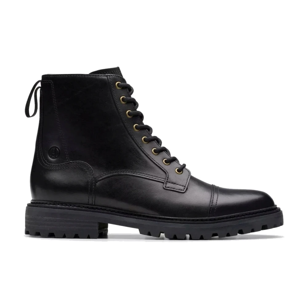 Clarks Men's Black Lace-Up Boots, 9 Uk, Clarkridge Hi Leather Ankle Boots