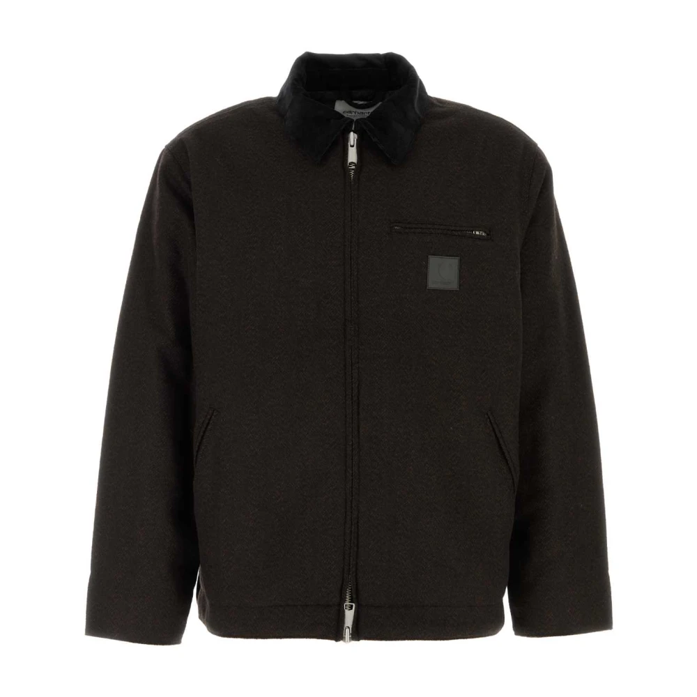 Carhartt WIP Bruine Melange Polyester Blend Jas Brown Heren