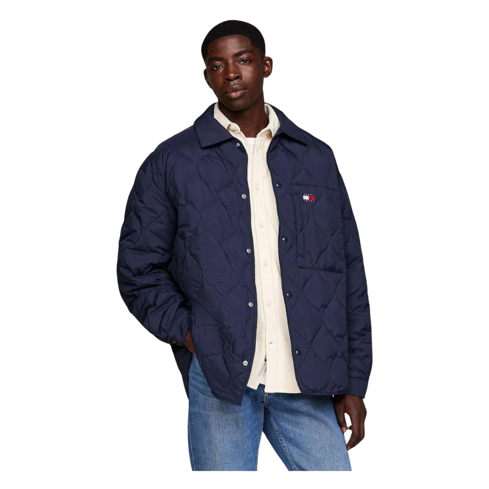 Tommy Hilfiger Blauwe Waterafstotende Gewatteerde Jas Blue Heren