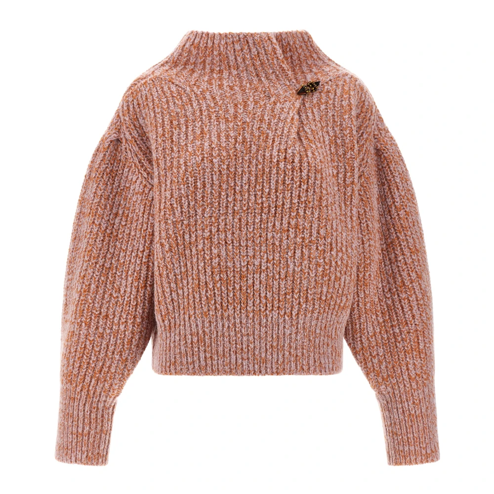 Dries Van Noten Women's Multicolor Teubina Two-Tone Knitted Jumper - Turtlenecks - S - Knitwear