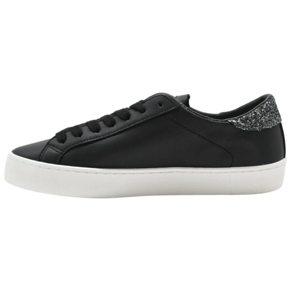 D.a.t.e. Zwarte Lage Kalf Sneakers Black Dames