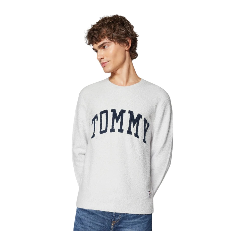 Tommy Jeans Trui met ronde hals Gray Heren