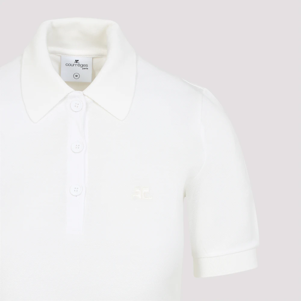 Courrèges Piqué Jurk White Dames