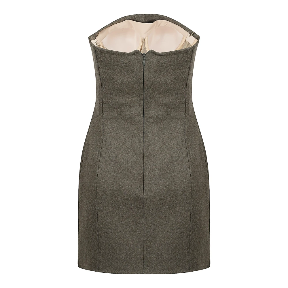 Ermanno Scervino Mouwloze Jurk Brown Dames
