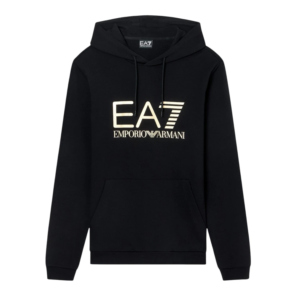 Emporio Armani Ea7 Black Hoodie - Male - Hoodies - 2XL - Sweatshirts & Hoodies