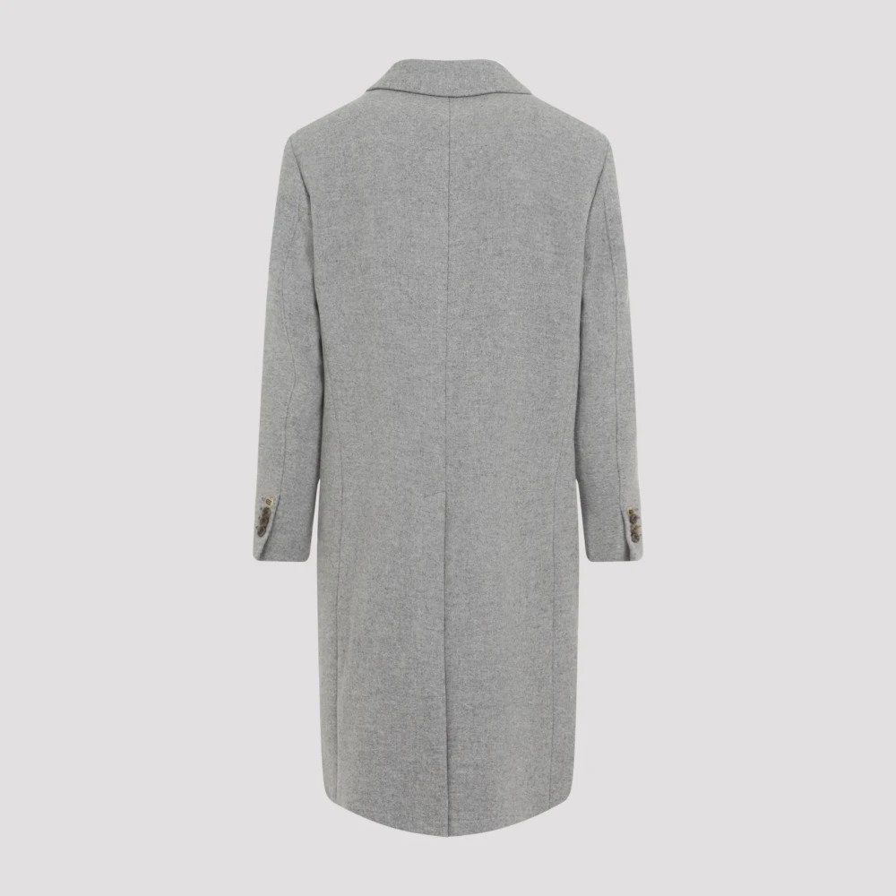 ETRO Luxe Enkelrijige Grijze Jas Gray Heren