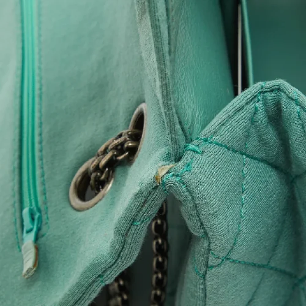 Chanel Vintage Pre-owned Fabric chanel-bags Green Dames