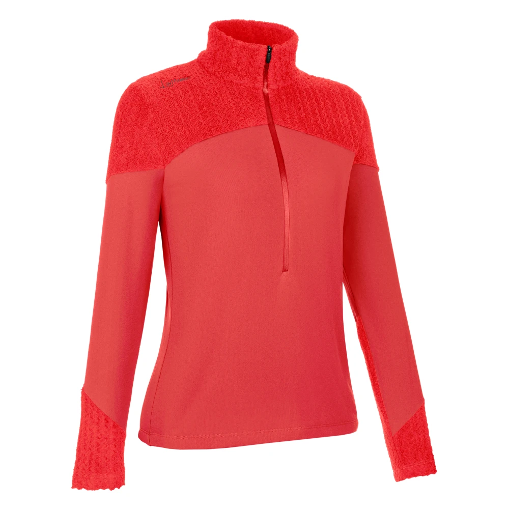 LaMunt Warme Half Zip Fleece Jas Red Dames
