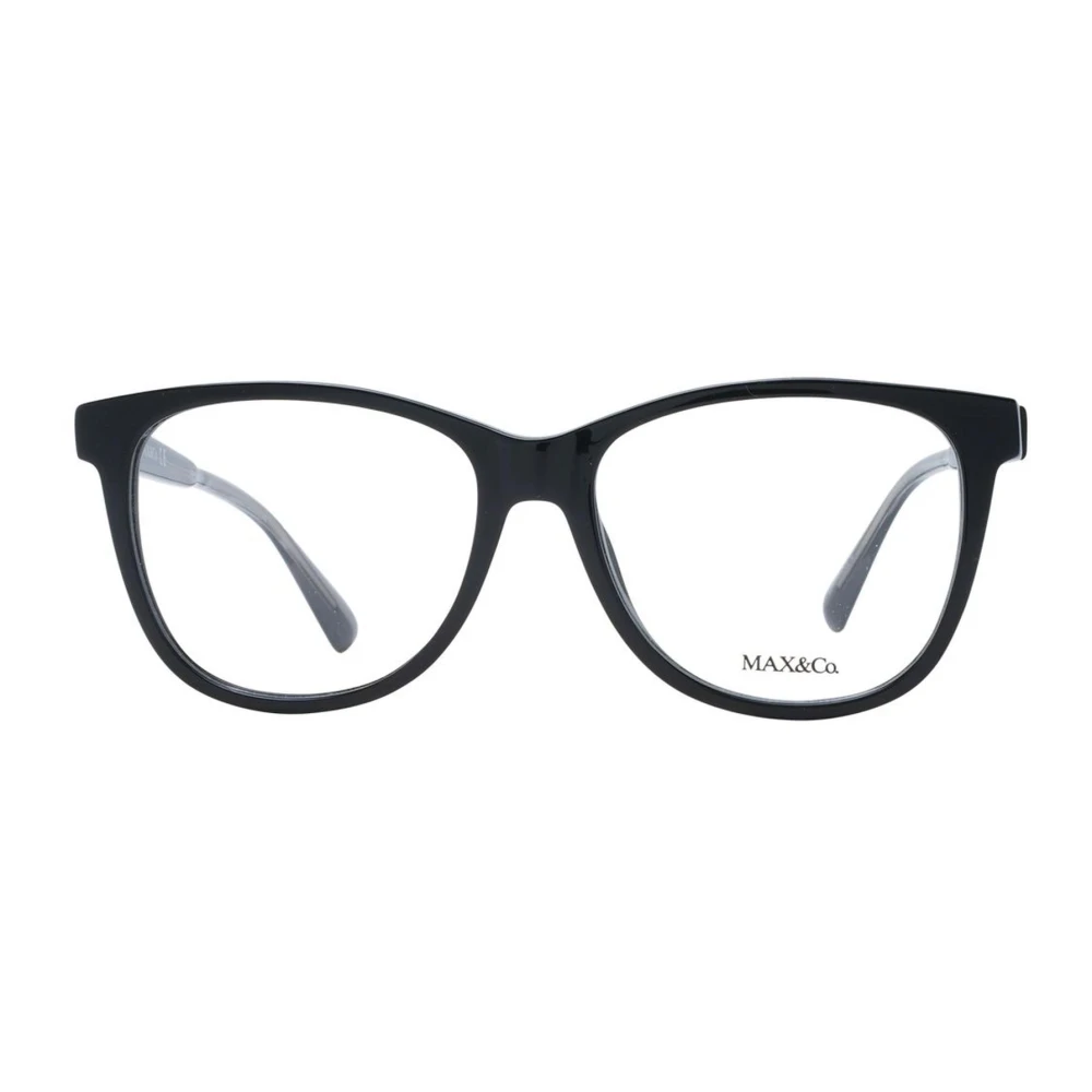 Max & Co Zwarte Ronde Plastic Optische Monturen Black Dames