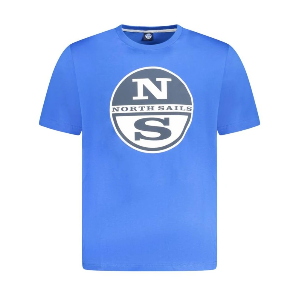North Sails Blauw Grafisch Print Katoenen T-Shirt Blue Heren