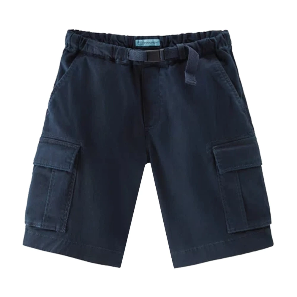 Woolrich Boys Blue Shorts, 4 Y, Cargo Bermuda