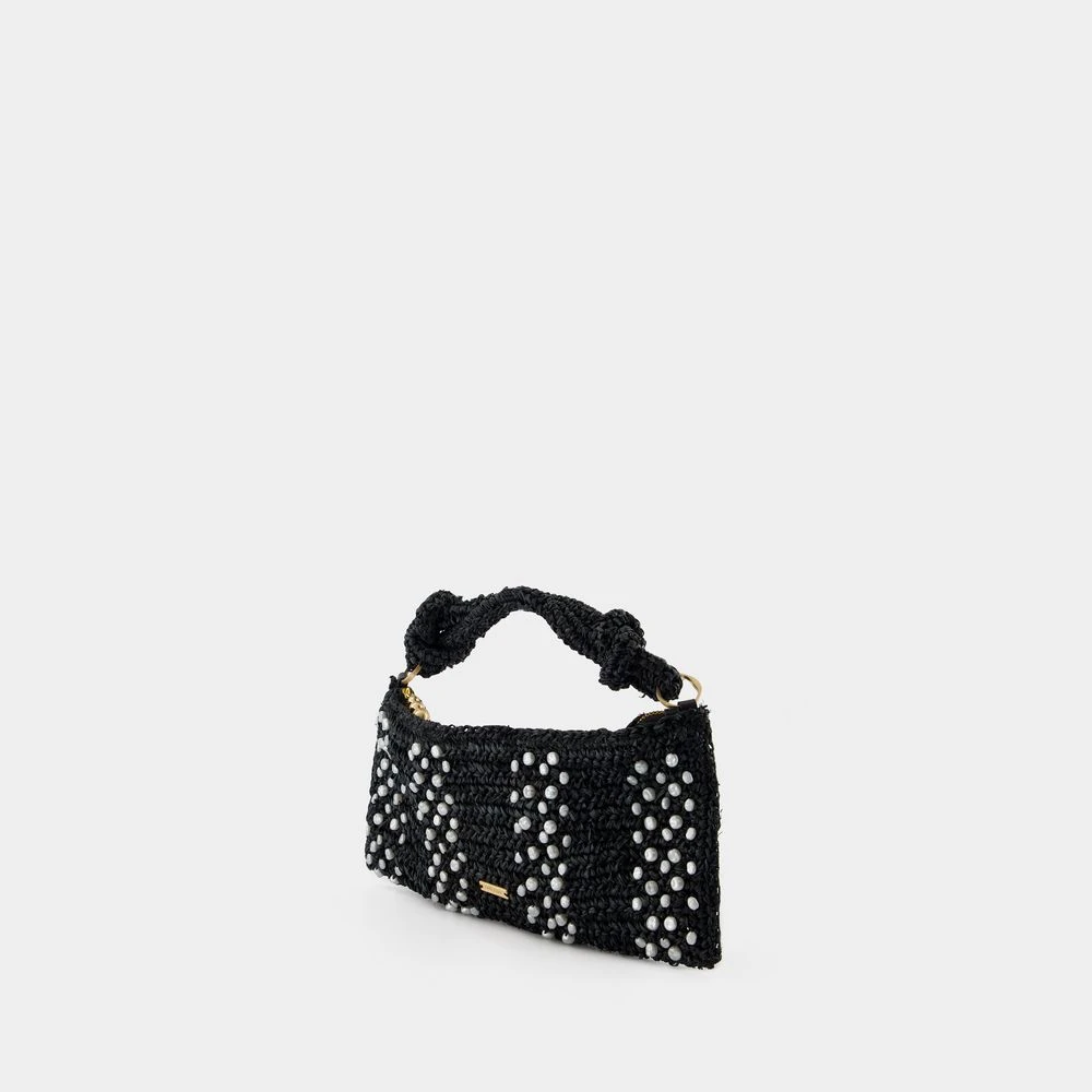 Cult Gaia Raffia Nano Schoudertas Zwart Black Dames