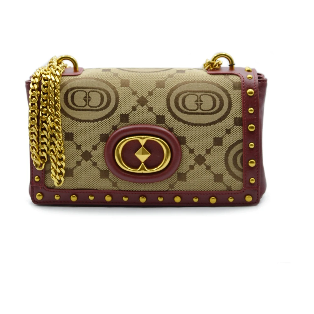 La Carrie Iconische Jacquard Schoudertas Beige Dames