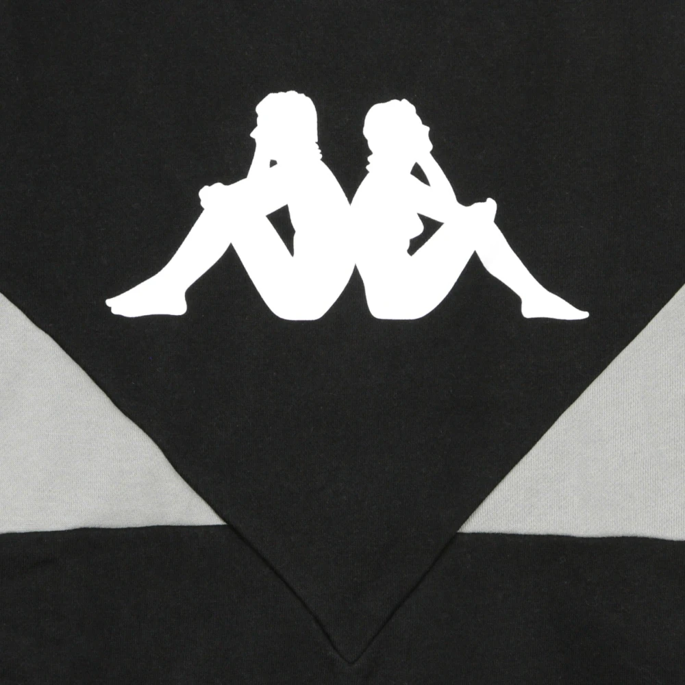 Kappa Heren Crewneck Sweatshirt in Zwart Grijs Wit Black Heren