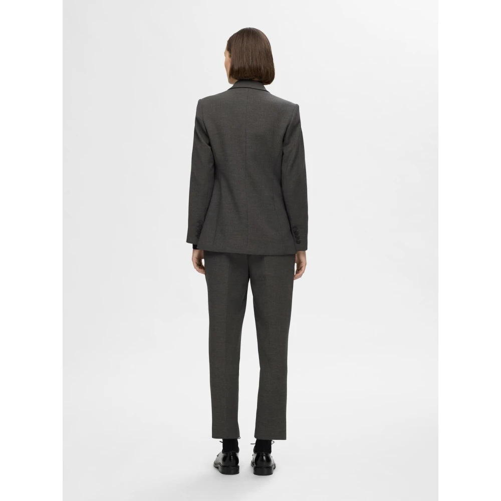 Selected Femme Klassieke Blazer in Donkergrijs Gemêleerd Gray Dames