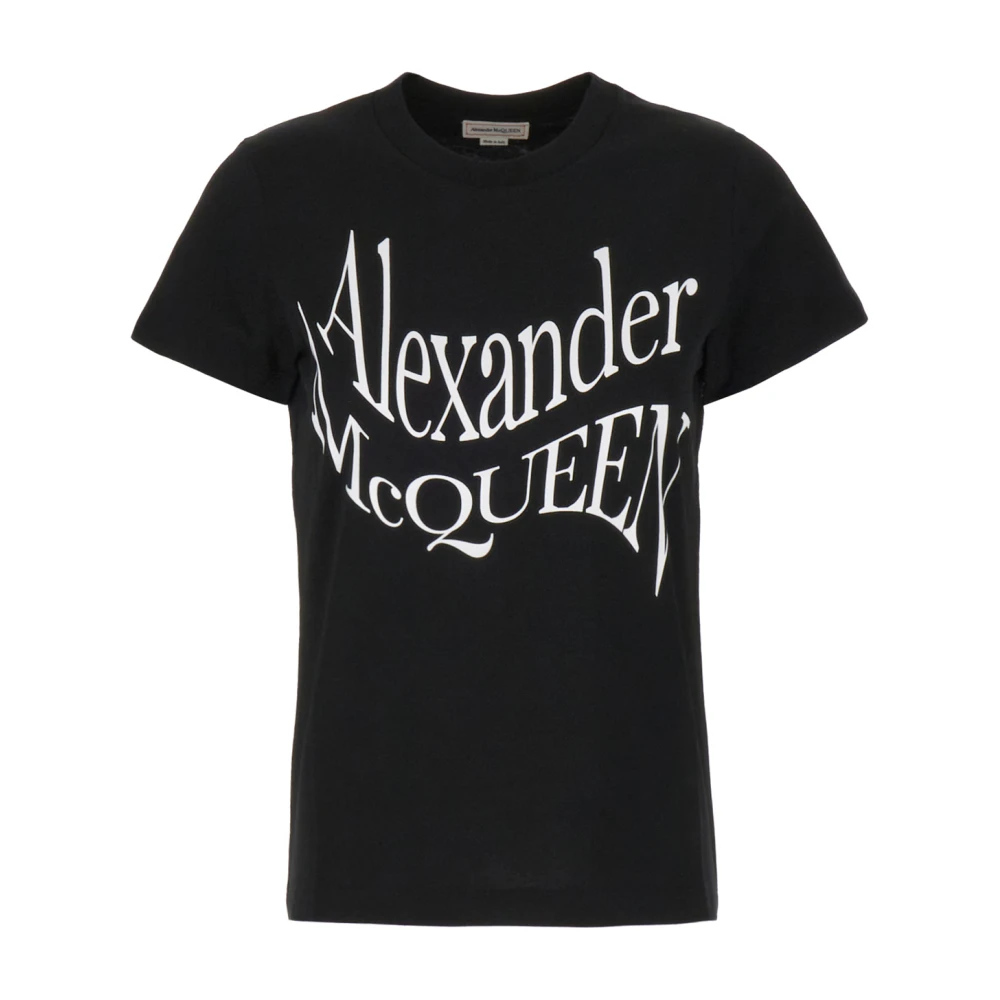 Alexander Mcqueen Women's Black T-Shirts, S, T-Shirt