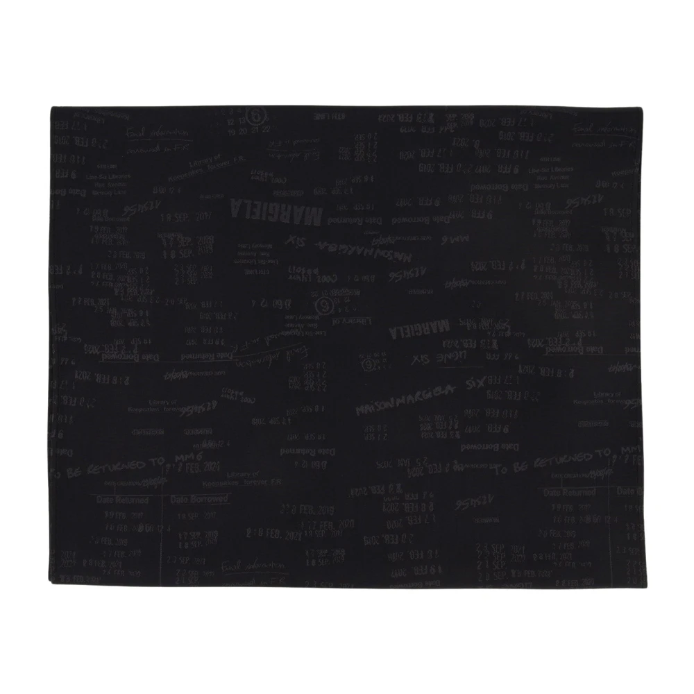 Mm6 Maison Margiela Women's Gray Scarves, One Size, Jacquard Logo Scarf