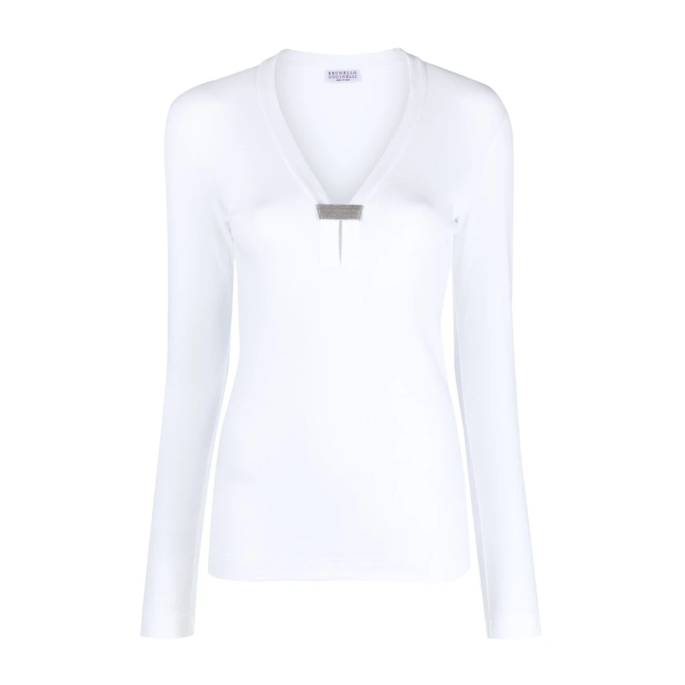 BRUNELLO CUCINELLI Witte T-shirts en Polos White Dames