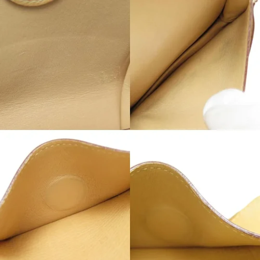 Hermès Vintage Pre-owned Leather wallets Beige Dames