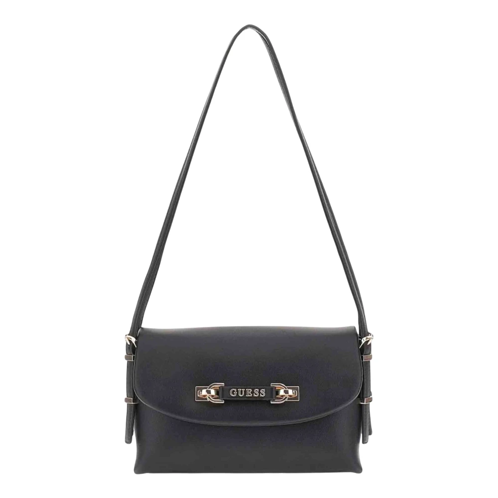 Guess Donna Nero Lefia Flap Shoulder Bag Universal - Immagine 3