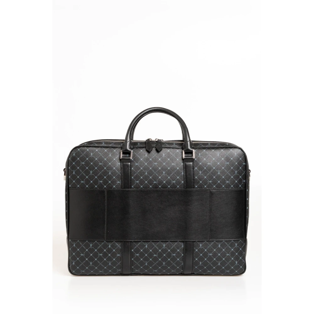 Trussardi Schoudertas met interne compartimenten Black Heren